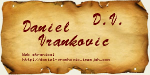 Daniel Vranković vizit kartica
